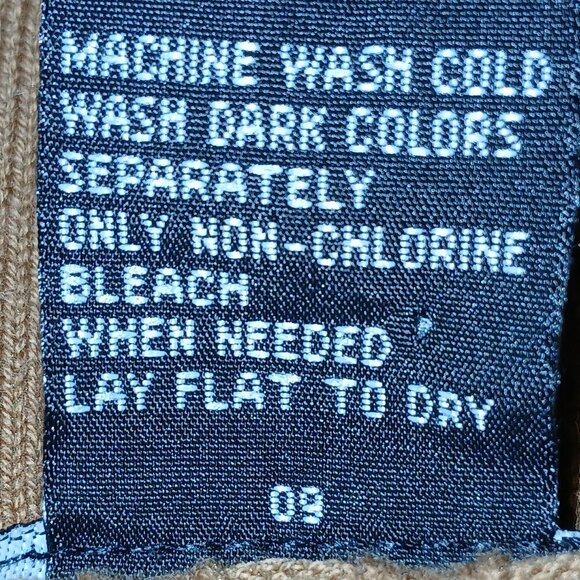 WOMENS R.Q.T. CAMEL COLORED RIBBED SWEATER, 3/4SLEEVE, SIZE XL - Picture 6 of 6